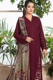 3 Piece Unstitched Chickan Kari Heavy Embroidered Pure Lawn Suit with Printed Monaar Dupatta