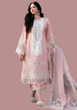 3 Piece Unstitched Heavy Embroidered Chickan Kari Pure Lawn Suit with Heavy Embroidered Organza Dupatta