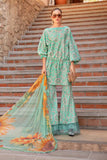 3 Piece Unstitched Embroidered Lawn Suit With Digital Printed Bamber Chiffon Dupatta
