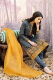 3 Piece Unstitched Heavy Sequenced Embroidered Lawn Suit With Heavy Sequenced Embroidered Organza Dupatta