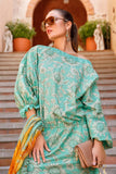 3 Piece Unstitched Embroidered Lawn Suit With Digital Printed Bamber Chiffon Dupatta