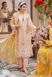 3 Piece Unstitched Heavy Embroidered Pure Lawn Suit with Printed Silk Dupatta