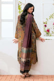 3 Piece Unstitched Heavy Embroidered Pure Lawn Suit with Printed Monaar Silk Dupatta
