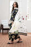 3 Piece Unstitched Heavy Embroidered Pure Lawn Suit with Printed Pure Lawn Dupatta