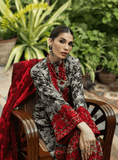3 Piece Unstitched Heavy Embroidered Lawn Suit with Fine Printed Lawn Dupatta