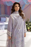 3 Piece Unstitched Fully Embroidered Chicken Kari Lawn Dress with Fully Embroidered Cotton Net Dupatta