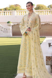 3 Piece Unstitched Heavy Embroidered Pure Lawn Suit with Heavy Embroidered Chiffon Dupatta