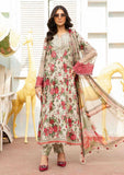 3 Piece Unstitched Heavy Embroidered Lawn Suit with Fine Printed Silk Dupatta