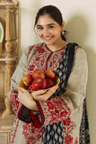 3 Piece Unstitched Heavy Embroidered Lawn Suit with Fine Printed Lawn Dupatta